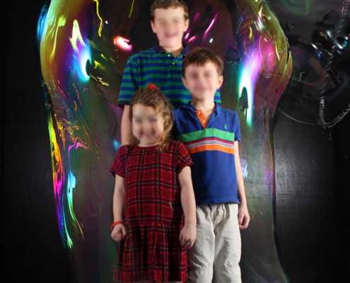 Riesenseifenblasen Showeinlage Kindergeburtstag