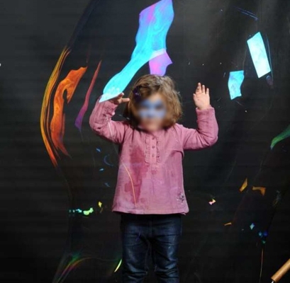 Riesenseifenblasen Showeinlage Kindergeburtstag