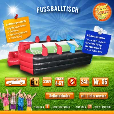 Tischfußball aufblasbare Spielstation