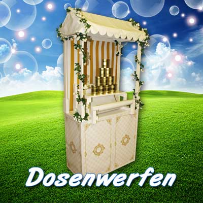 Hochzeitsspiel Dosenwerfen