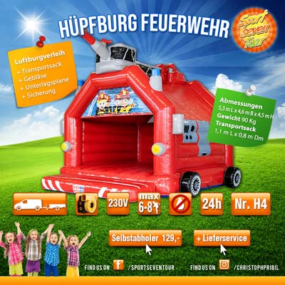 Hupfburg Feuerwehrauto