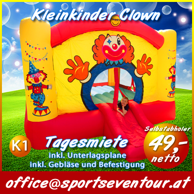Hüpfburg Clown