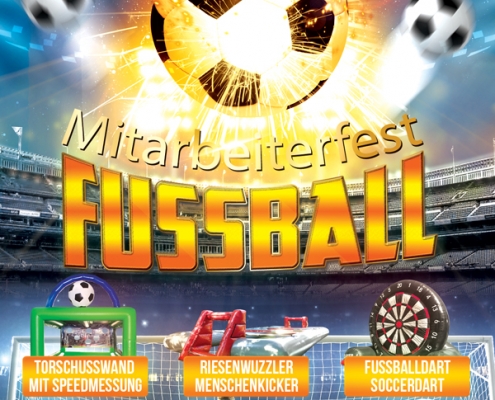 Mitarbeiterfest Firmenfeier Fussball Spiele